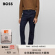 BOSS博斯男士常規版型舒適彈性牛仔褲 403-深藍色 L (3332)