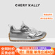 CHERY KALLY潮牌時尚休閑鞋女款2025春季新款運動鞋厚底增高鞋女透氣德訓(xùn)鞋子 松灰銀 37 (235mm)