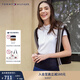 TOMMY HILFIGER夏季女裝珠地棉通勤小繡標(biāo)五?？坌奚盹@瘦翻領(lǐng)短袖T恤POLO衫36661 本白色100 L (推薦：115-125斤)
