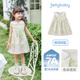 JELLYBABY2025年夏裝新款女童連衣裙夏寶寶甜美A字裙小童公主裙兒童裙子 綠色 【7A抗菌】 130 （建議身高120-129cm）