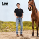 Lee【張凌赫代言】涼涼褲25夏新726中腰直筒淺藍色男涼感牛仔褲潮 淺藍色 32