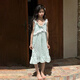 G.DUCKKIDS2025新款夏季薄荷綠杏色吊帶裙女童法式風(fēng)連衣裙百搭外出家居多場(chǎng) 薄荷綠 120 cm