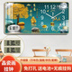掛鐘客廳2025年新款時(shí)鐘掛墻石英掛鐘表電子萬(wàn)年歷靜音創(chuàng  )意免打孔 生意興?。ㄋ停簾o(wú)痕釘+電池） 長(cháng)60cm*寬30cm