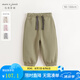MARC&JANIE【抗靜電】馬克珍妮男女童百搭加絨運(yùn)動(dòng)褲兒童衛(wèi)褲冬裝新款241811 灰綠色 100 建議身高94-103