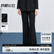 尚都比拉商務(wù)通勤黑色休閑褲女春裝修身顯瘦西褲通勤西服長褲 黑色  M 