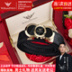 英皇保羅（WILLIAMPOLO）英國奢侈品牌皮帶男真皮高檔男士國際皮帶生日禮物送男朋友送老公 POLO22555P-金扣金標(biāo)-精美木盒 120cm