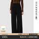 ELLASSAY歌力思秋季新款百搭直筒高腰休閑西褲女EWD343K00900 經(jīng)典黑 S