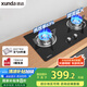 迅達（XUNDA）燃氣灶液化氣灶家用煤氣灶雙灶具 嵌入式臺式兩用 4.1KW旋流火灶 國家政府補貼20% Q1-液化氣