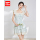IEF/愛依服連衣裙2025夏季新款法式純欲少女風(fēng)碎花減齡氣質(zhì)吊帶裙 杏藍(lán)花 S