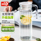 青蘋果涼水壺 家用玻璃冷水壺飲料壺茶水壺水杯玻璃 果汁壺扎啤壺1.1L