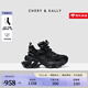CHERY KALLY【戚薇同款】輕奢厚底老爹鞋女2025新款高級銀色增高時(shí)尚女鞋 黑色 Black 37