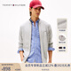 Tommy Hilfiger【休閑立領(lǐng)】秋冬男裝棉羊絨混紡夾克開(kāi)衫/商務(wù)純棉針織外套
