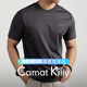 Camat Killy【100%棉】高端100S真液氨雙面絲光棉T恤衫男士短袖冰絲高檔商務(wù) 深灰色（涼感 透氣 抗菌） M (適合120斤以下)