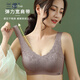 蘭繆乳膠無(wú)痕內(nèi)衣女無(wú)鋼圈小胸聚攏收副乳防下垂舒適背心式文胸罩 咖啡色 M