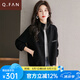 恰凡（QIAFAN）2025新款開春裝短款夾克女士外套春秋款小個子棒球服初春洋氣上衣 黑色 M  建議【90斤-108斤】