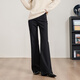 逸陽(yáng)春秋新款遮肉顯高不易褪色筒喇叭褲子彈力微喇牛仔褲女 黑色 29