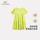 英氏童裝連衣裙女寶可愛(ài)透氣夏公主裙外出休閑裙子兒童中大童