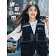 德景天攝影師多口袋工作服馬甲定制印logo夏季傳媒公司戶外團體坎肩背心 【透氣網(wǎng)款】反光馬甲黑色 L