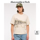 ABERCROMBIE & FITCH男裝25夏季美式復(fù)古印花圖案百搭寬松圓領(lǐng)短袖T恤KI123-5020 米黃色 M (180/100A)