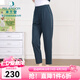米蘭登（MILANDON）2025夏季新款中老年女裝媽媽裝高腰顯瘦九分蘿卜褲女薄1Q210118X 墨綠 4XL
