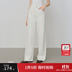 范思藍恩復古原牛高腰直筒牛仔褲女2025早秋新款立體裁切顯瘦3104 奶白色 M