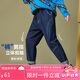 ASK JUNIOR男童褲子2025秋中大童長褲直筒褲休閑兒童牛仔褲 深藍(lán)色 120