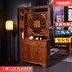 豪瑞森中式實(shí)木玄關(guān)柜客廳隔斷雙面雕花酒柜福字屏風(fēng)儲(chǔ)物間廳柜門口鞋柜 90福字玄關(guān)柜