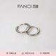 范琦（Fanci） 圓月耳環(huán)女氣質(zhì)個(gè)性耳飾學(xué)生配飾禮物送女友 圓月耳圈-白金色