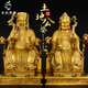 春錦秋鯉黃銅土地公土地婆神像擺件一對(duì)福德正神佛像家用供奉大號(hào) 28號(hào)土地公