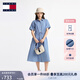 TOMMY JEANS【復(fù)古文藝風(fēng)】25夏季女純棉收腰寬松牛仔連衣裙長裙20374 牛仔藍(lán)1A4 M (推薦:110-125斤)