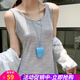 歐貝汐polo領(lǐng)條紋吊帶連衣裙女2025夏季襯衫氣質(zhì)長(zhǎng)裙兩件套 藍(lán)條紋背心裙 M