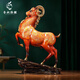 春錦秋鯉名揚(yáng)四海大漆領(lǐng)頭羊擺件送領(lǐng)導(dǎo)辦公室黃銅裝飾品開業(yè)禮品 (順豐)YMB黃銅大漆名揚(yáng)四海