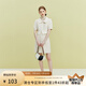 范思藍(lán)恩23FS12548V領(lǐng)通勤連衣裙女夏季新款收腰顯瘦襯衫裙子 米杏色 XS