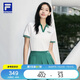 FILA斐樂(lè)女子短袖POLO衫2025夏季短款透氣翻領(lǐng)T恤運(yùn)動(dòng)上衣女