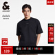 杰克·瓊斯（JACK&JONES）25年衣服男裝純棉短袖t恤男士夏季潮流寬松純色簡(jiǎn)約高端重磅半袖 E40黑色 XL