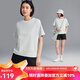 雲(yún)上生活【撞色線T恤】設(shè)計感簡約明線短袖圓領(lǐng)t恤女插肩袖上衣T8525X 灰豆綠 XL