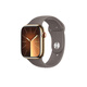 Apple Watch Series 9(GPS+蜂窩)；45毫米金色不銹鋼表殼；陶土色運(yùn)動(dòng)型表帶 - M/L MRPL3CH/A*企業(yè)專享