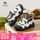 駱駝（CAMEL）戶外涼鞋女休閑簡約包頭魔術(shù)貼涼鞋 L25M076058 米白/黑  36 