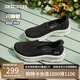 斯凱奇（Skechers）單鞋閃穿鞋女士夏季透氣一腳蹬懶人鞋厚底淺口休閑健步鞋159287