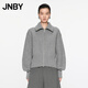 JNBY/江南布衣秋冬羊毛針織開衫女高領簡約休閑通勤5O0312580 072/中雜灰 M