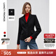 朗姿復(fù)古設(shè)計(jì)感小香風(fēng)上衣外套2025年春季新款收腰正肩氣質(zhì)短外套 黑色 S