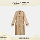 蔻馳（COACH）奧萊女士女裝經(jīng)典標(biāo)志鑲飾戶外風(fēng)衣外套 水卡其色 L