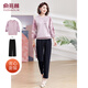 俞兆林媽媽國風(fēng)七分袖套裝中老年女裝婆婆衣服 Y244A1840