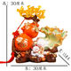 客廳玄關(guān)白菜葫蘆存錢(qián)罐招財貓擺件電視酒柜裝飾開(kāi)業(yè)喬遷新居禮品 大號百財葫蘆招財貓（橙色）可存錢(qián)