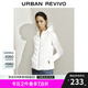 UR七夕2025秋季新款女裝休閑簡(jiǎn)約連帽抽繩拉鏈棉服外套UWM150012 本白 M
