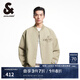 杰克·瓊斯（JACK&JONES）杰克瓊斯春季新款NBA聯(lián)名凱爾特人隊(duì)潮流運(yùn)動(dòng)棒球領(lǐng)夾克外套男裝 E11卡其色 XL