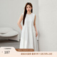 纖莉秀【簡約圓領(lǐng)純色氣質(zhì)無袖連衣裙】大碼女裝胖mm2025春裝新款0141 米白色 5XL