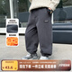 左西童裝男童加絨加厚褲子秋冬款2025新款兒童冬季燈芯絨保暖加厚長褲 灰色 130 cm 建議身高130cm左右