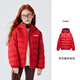 雪中飛兒童羽絨服輕薄保暖外套2025新款男女童裝秋冬季上衣 冰酒紅 110