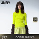 JNBY/江南布衣秋冬綿羊毛針織衫修身套頭高領(lǐng)打底衫5N0312060 785/熒光黃 XL